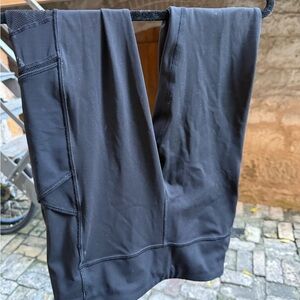 Black Lululemon leggings with mesh